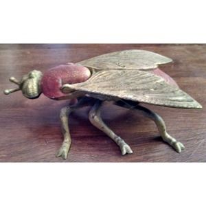 Vintage Brass Insect Sculpture Art Work Ashtray